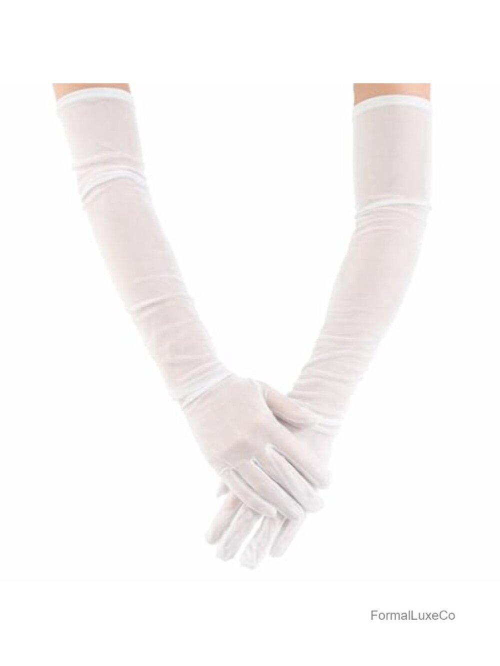 Satin Lace Sheer Tulle Opera Length Formal Gloves